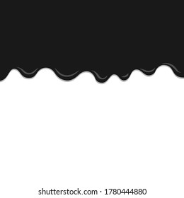 Dripping black ink on white background.