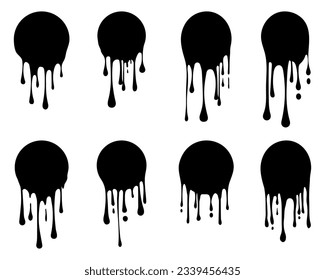 goteando tinta negra. ilustración vectorial