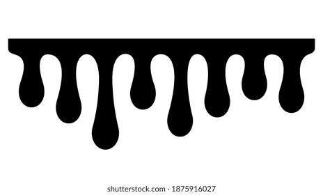 Dibujo vectorial de pintura negra despedazado aislado en fondo blanco