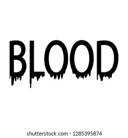 Dripping Blood Black Text Isolated On Stock Vector (Royalty Free ...