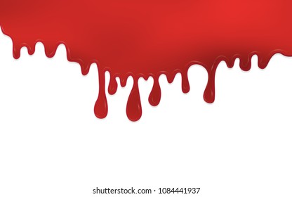 Dripping Blood Isolated On White Background Stock Vector (Royalty Free ...