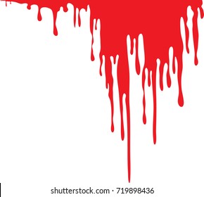 Dripping Blood Isolated On White Stock Vector (Royalty Free) 719898436 ...