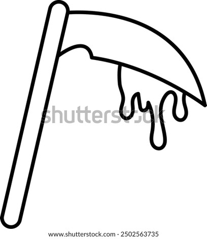 Dripping Blood on Sword Icon for Halloween and Horror-Themed Designs