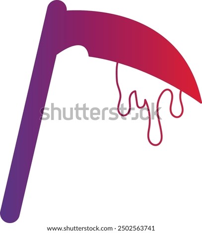 Dripping Blood on Sword Icon for Halloween and Horror-Themed Designs