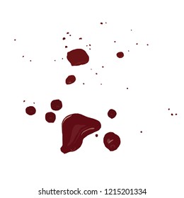 Dripping blood on white background,vector illustration eps 8