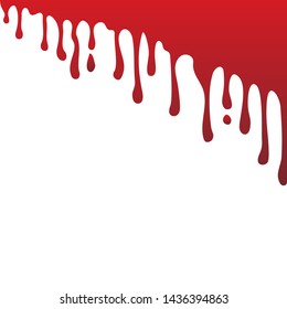 Dripping Blood Red Paint Isolated On Stock Vector (Royalty Free ...