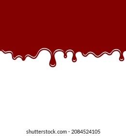 Patrón sin manchas de sangre goteando sobre fondo blanco. Vector