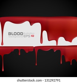 Dripping blood. Vector illustration. Eps 10.