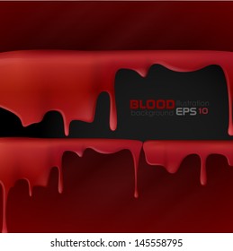 Dripping blood. Vector illustration. Eps 10.