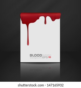 Dripping blood. Vector illustration. Eps 10.