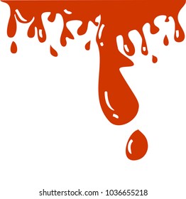 Dripping blood with white background