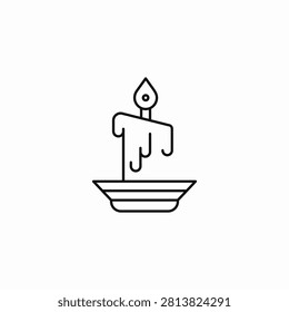 dripping candle holder icon sign vector