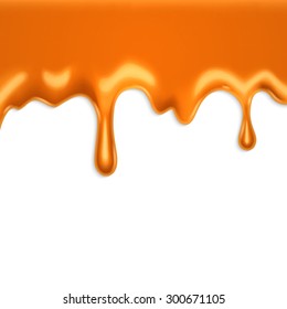 Dripping Caramel. EPS10 Vector