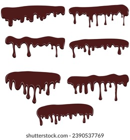 dripping chocolate and caramel illustration