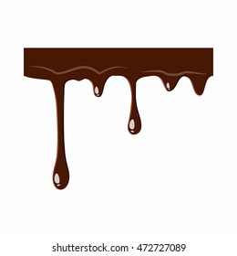 Dripping chocolate icon isolated on white background. Sweets symbol