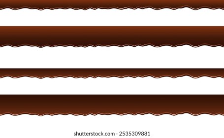 Conjunto de material de ilustração de chocolate gotejante