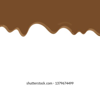 Dripping chocolate isolated on a white background