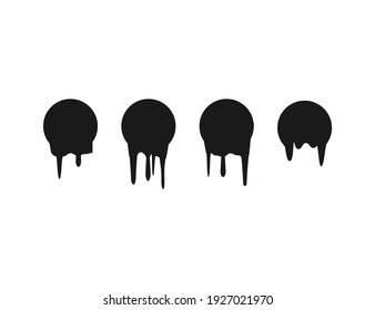 Dripping, Tropfen, Farbe, abstrakt. Vektorgrafik.