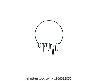 Dripping, Tropfen, Farbe, abstrakt. Vektorgrafik.