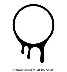 Dripping Circle Frame (Vektorgrafik)