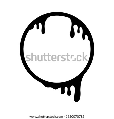 Dripping Circle Frame Vector Illustration