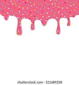 Dripping Donut Glaze Background Pink Liquid Stock Vector (Royalty Free ...