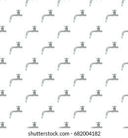 Dripping faucet pattern seamless repeat in cartoon style vector illustration
