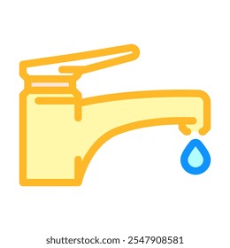 dripping faucet water saving color icon vector. dripping faucet water saving sign. isolated symbol illustration