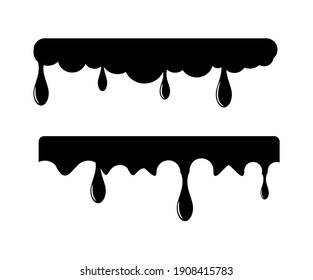Dripping fluid effect. A vector art showing dripping effect on viscous fluid.