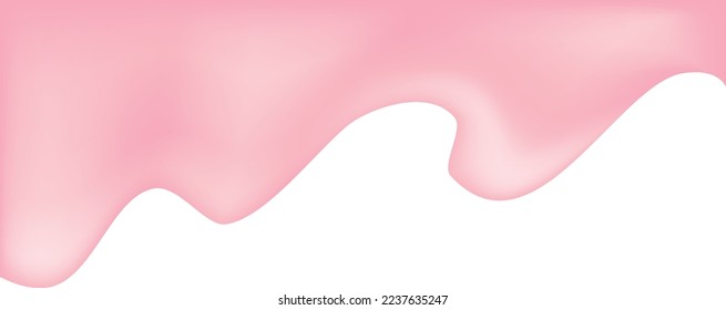 Dripping glaze background. Strawberry liquid sweet flow. Vector illustration.