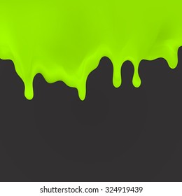 Dripping green, cream, paint on dark back. illustration for your projects, invitations, cards, T-shirts