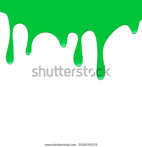 Dripping Green Paint Dripping Liquid Fluid Stock Vector (Royalty Free ...