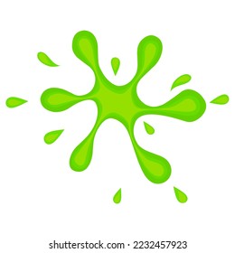 Dripping green snot vector icon on white background. Booger slime. Slime sign