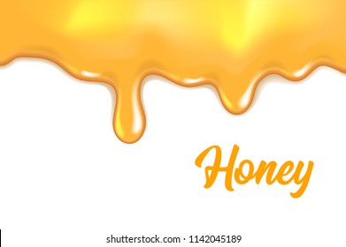Dripping honey background. Graphic concept for your design