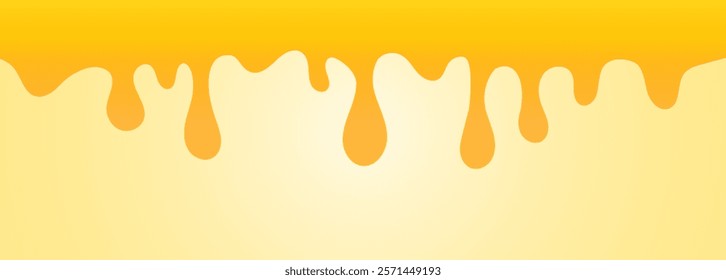 dripping honey for background, liquid honey, melting honey, golden yellow honey syrup with honeycomb, drops and splashes