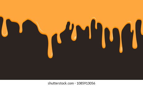 Dripping honey background, vector art and illustration.