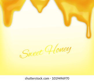 Dripping honey. EPS10 vector