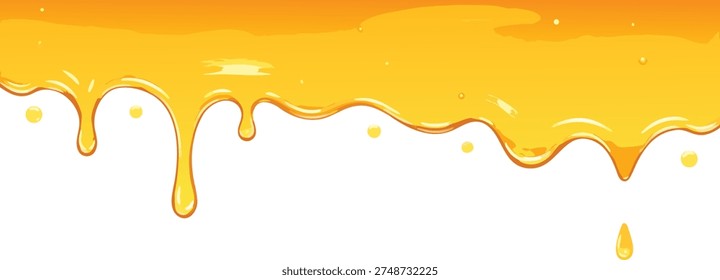 Ilustración vectorial miel goteando