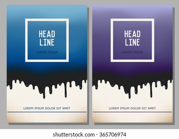 Dripping ink vector background