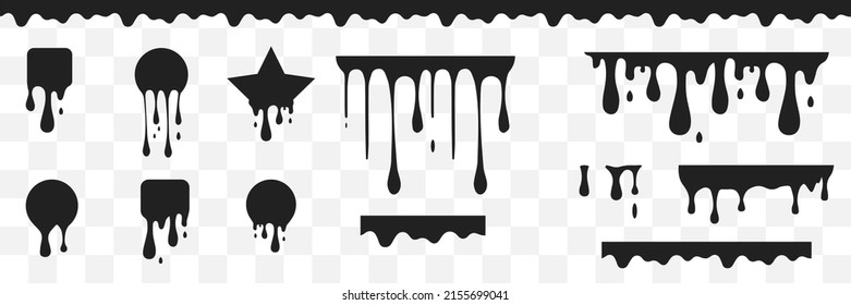 Dripping Ink Vector Illustration Liquid Paint Stock Vector (Royalty ...