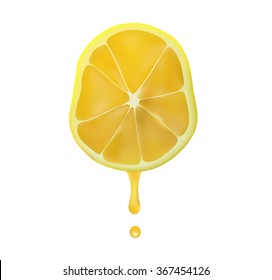 Dripping Juice From Lemon