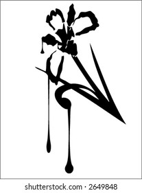 Dripping Lily (vector)