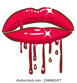 Dripping Lips Vector Images Stock Photos Vectors Shutterstock