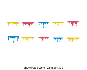 Conjunto de elementos de color líquido de goteo 