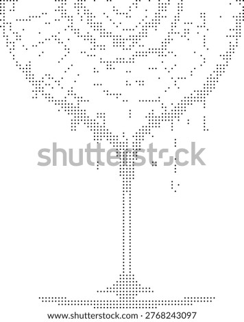dripping liquid hourglass time watch pixelated bitmap dither halftone dotted retro black white 1-bit sand glass measure wait flow countdown object deadline