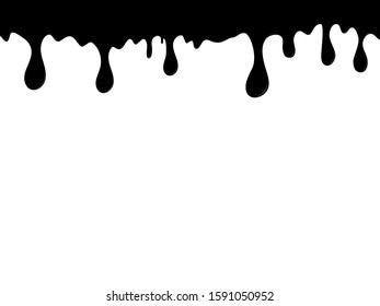 Dripping liquid isolated on a white background. The paint is flowing. Vector illustration
