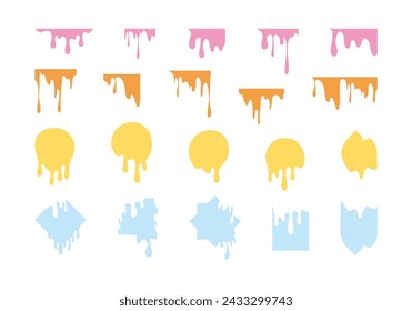 Dripping Liquid Melted Element Shape