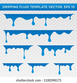 Dripping liquid. paint flows. Current paint, stains. Current drops. Current inks. Vector illustration. gradient color and  transparent background.
