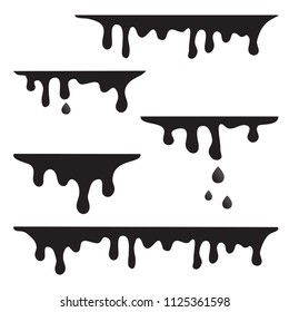 Dripping liquid, paint. Vector illustration
