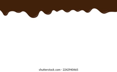 Dripping of melted chocolate, background.